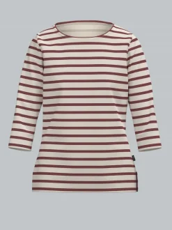 3/4 Arm T Shirt mit Ringelmuster 