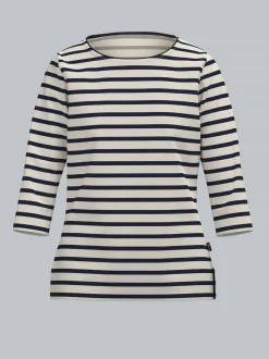 3/4 Arm T Shirt mit Ringelmuster 