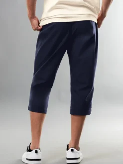 3/4 Freizeithose aus Baumwolle Navy