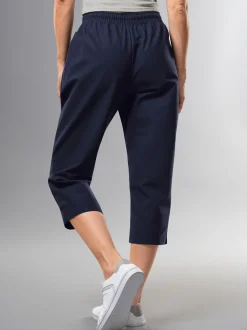 3/4 Freizeithose aus Baumwolle Navy