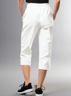 3/4 Freizeithose aus Baumwolle Weiss