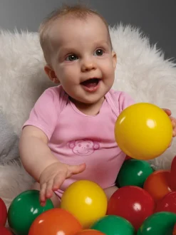 Baby Body mit Print-Motiv "Äffchen" Lilie
