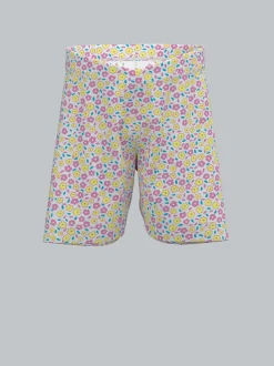 Baby Shorts mit Allover-Druck "Blümchen" Weiss