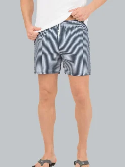 Bade-/Freizeitshorts mit Druckmotiv Navy