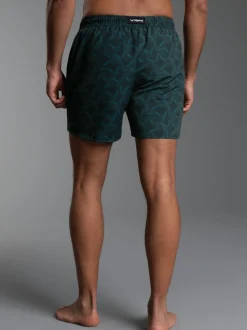 Bade-/Freizeitshorts mit Druckmotiv Saphir