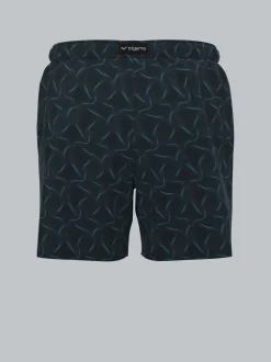 Bade-/Freizeitshorts mit Druckmotiv Saphir
