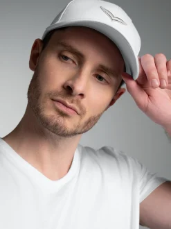 Baseballmütze mit Schwinge Weiss
