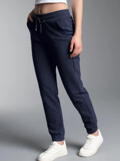 Bequeme Jogginghose mit großen Taschen Navy