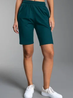 Bermuda aus Single-Jersey Saphir