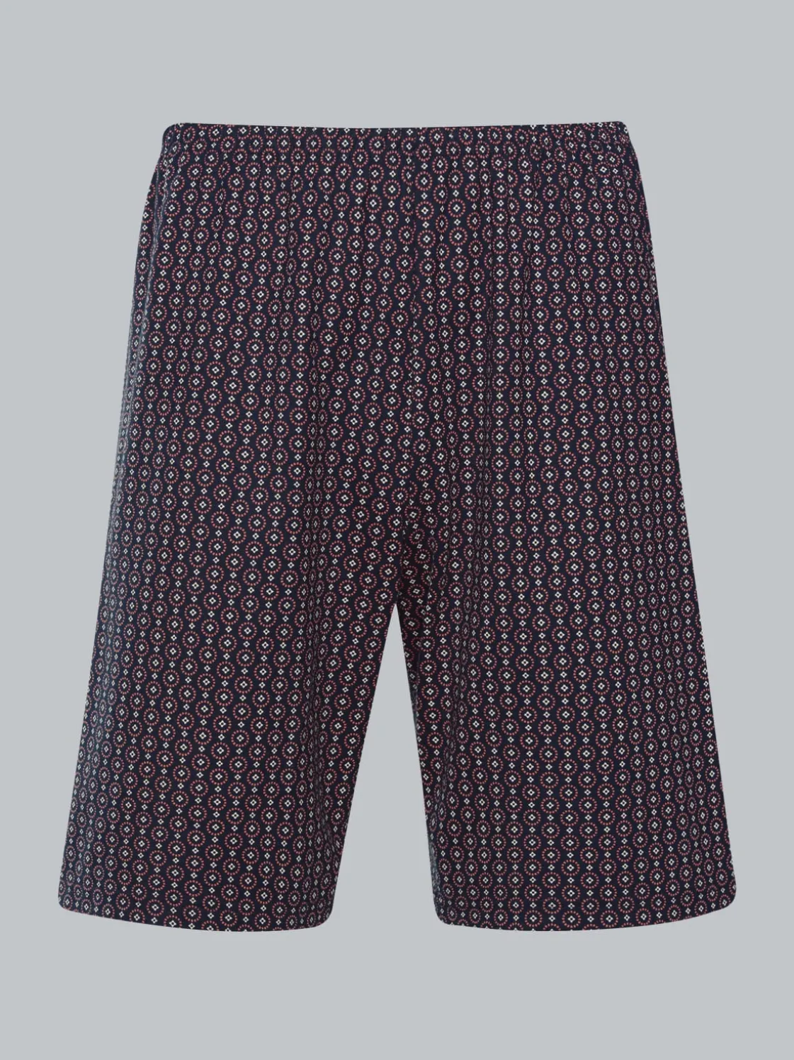 Bermuda mit Allover-Vintage-Print Navy