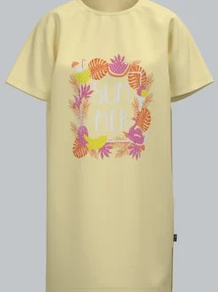 Bigshirt mit sommerlichen Printmotiv Vanille