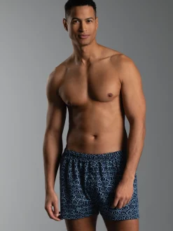 Boxer-Shorts mit freundlichem Smiley-Muster Navy