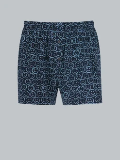 Boxer-Shorts mit freundlichem Smiley-Muster Navy