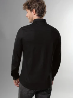 Business-Hemd aus DELUXE-Single-Jersey Schwarz