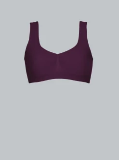 Bustier aus Polyamid/Elastan Aubergine