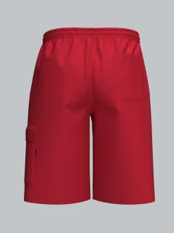Cargo-Bermuda aus 100% Baumwolle Kirsch
