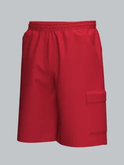 Cargo-Bermuda aus 100% Baumwolle Kirsch