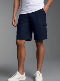 Cargo-Bermuda aus 100% Baumwolle Navy