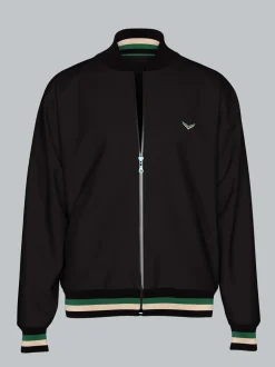 Collegejacke mit kontrastfarbigen Elementen Schwarz