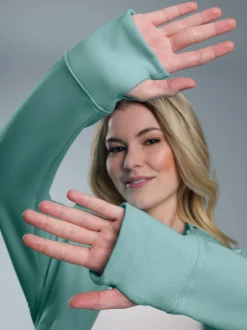 Cropped Kapuzenjacke Gletscher