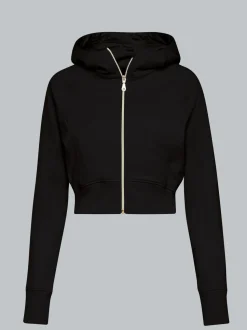 Cropped Kapuzenjacke Schwarz