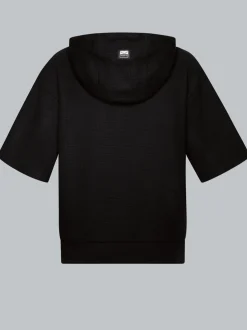 Cropped Kapuzenshirt Schwarz