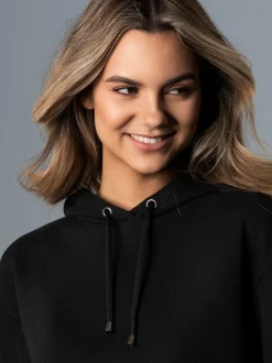 Cropped Kapuzenshirt Schwarz