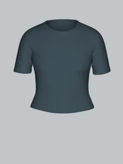Cropped Sport T-Shirt Anthrazit