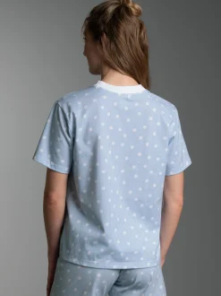 Cropped T Shirt mit Allover 
