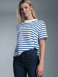 Cropped T-Shirt mit Ringelmuster Royal