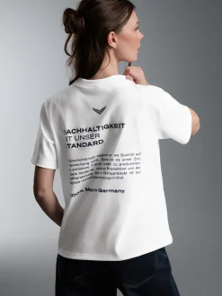 Damen Heavy T Shirt aus 100% Baumwolle Weiss