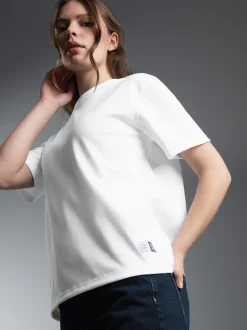 Damen Heavy T Shirt aus 100% Baumwolle Weiss