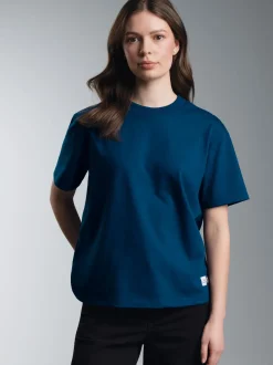 Damen Heavy-Shirt aus 100% recycelter Baumwolle Night-blue