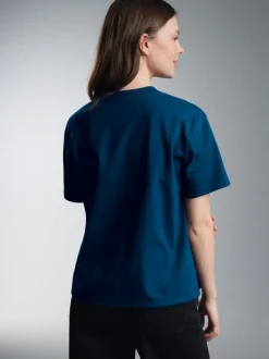 Damen Heavy-Shirt aus 100% recycelter Baumwolle Night-blue