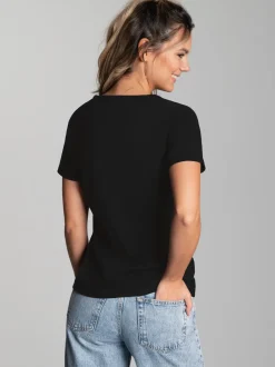 Damen T Shirt aus Biobaumwolle Schwarz