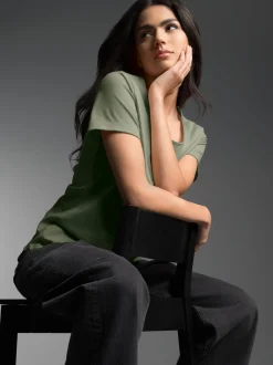 Damen T Shirt aus Biobaumwolle Salbei