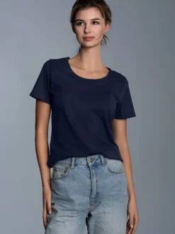 Damen T Shirt aus Biobaumwolle Navy