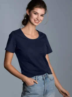 Damen T Shirt aus Biobaumwolle Navy