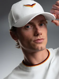 Deutschland Cap mit Schwinge Weiss