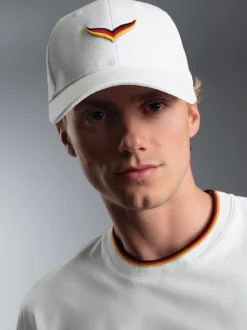 Deutschland Cap mit Schwinge Weiss