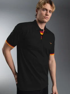 Deutschland Poloshirt Schwarz