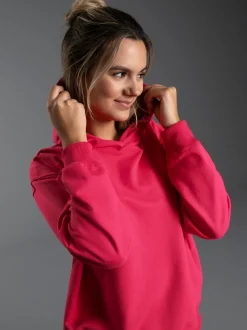 Dünner Oversize-Hoodie Koralle