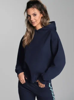 Dünner Oversize-Hoodie Navy