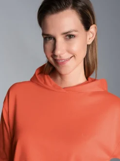 Dünner Oversize-Hoodie Peach