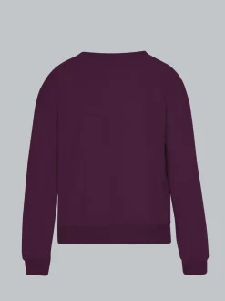Dünnes Sweatshirt Aubergine
