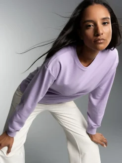 Dünnes Sweatshirt Flieder