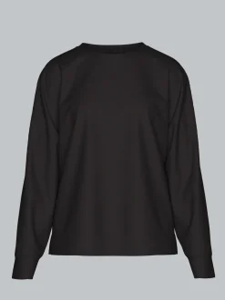 Dünnes Sweatshirt in weicher Qualität Schwarz