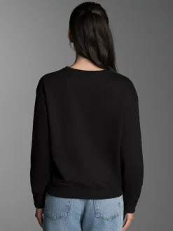 Dünnes Sweatshirt Schwarz