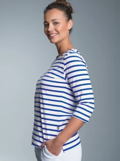 Dreiviertelarm Shirt mit RingelmusterRoyal