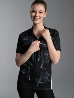 Fahrradjacke mit abstraktem Design Schwarz